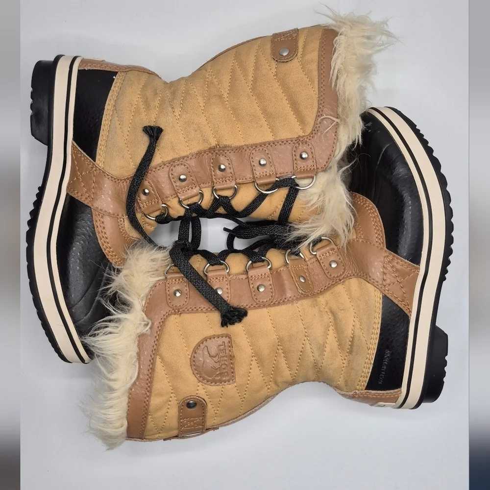 Sorel Black and Tan Winter Boots